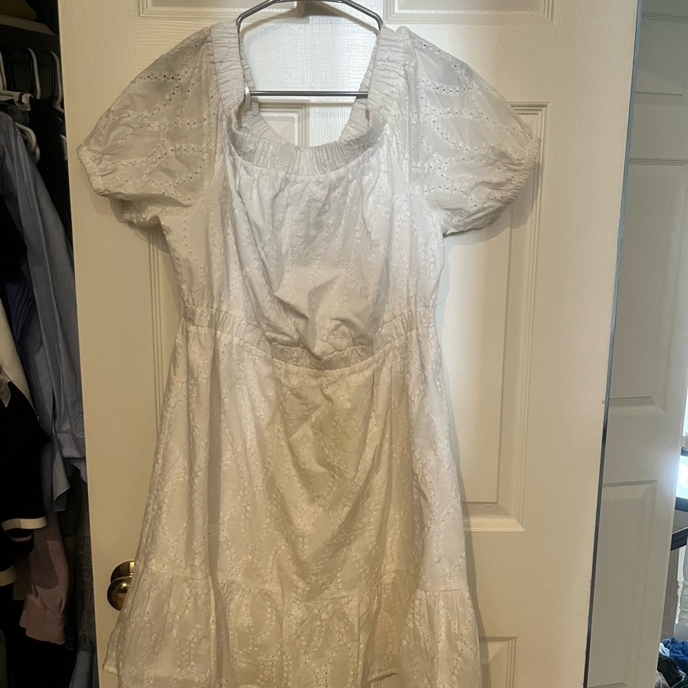 MICHAEL Michael Kors White Textured Dress